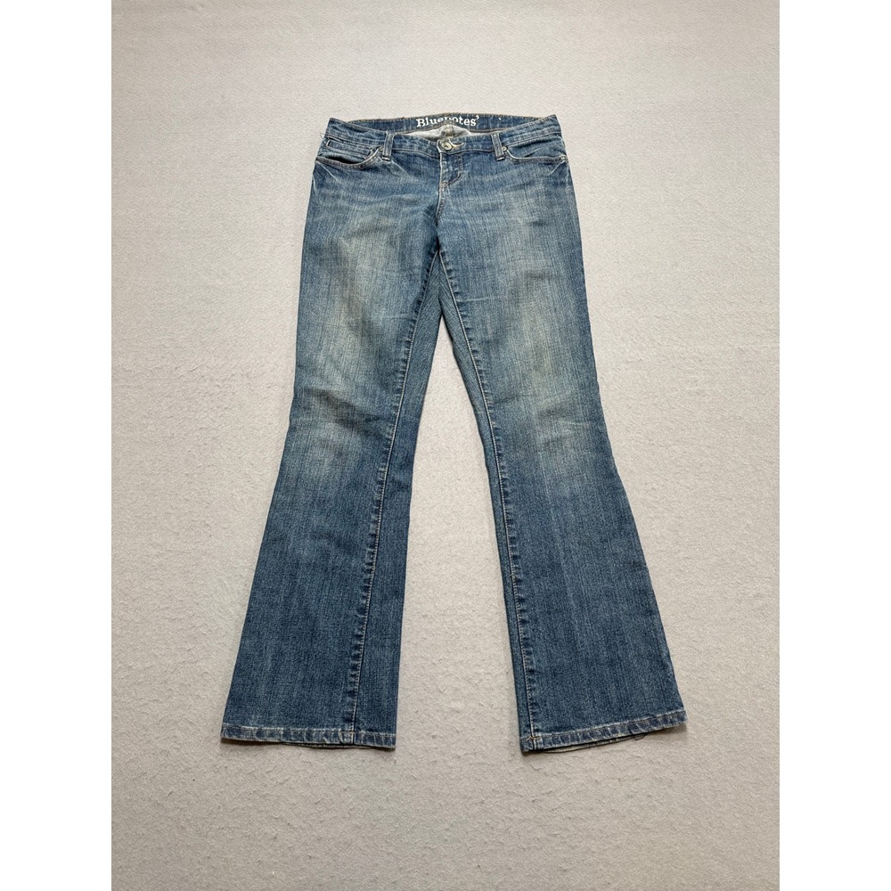 Bluenotes Jeans Women's 29x32‎ Blue Medium Wash Denim Low Rise Bootcut Whiskered